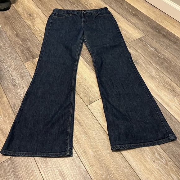 Calvin Klein dark wash wide leg jeans - Picture 2 of 11